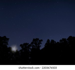 Christmas Star Rising Low On The Horizon Just Above North Carolina's Trees