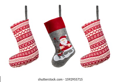 Christmas Stocking Isolated On White Background