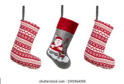 Christmas Stocking Isolated On White Background