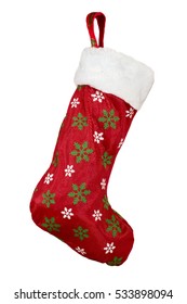 Christmas Stocking Isolated On White Background