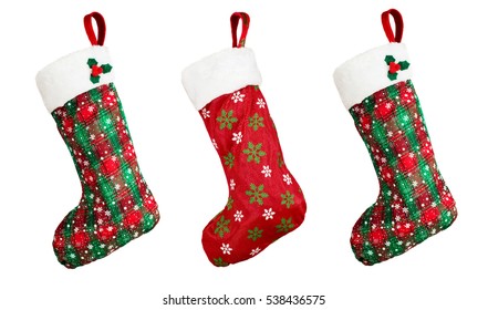 Christmas Stocking Isolated On White Background