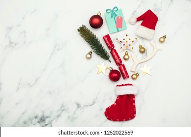 Christmas Stocking Lay Flat Composition