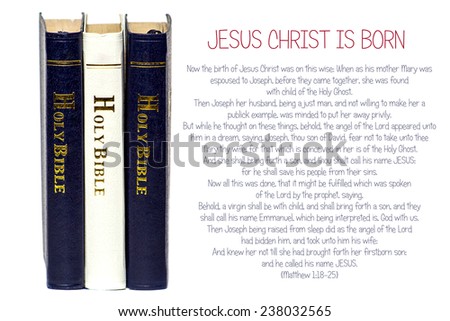 christmas story from the book of matthew holy bible text on white background - Biblical Christmas Story christmas story from the book of matthew holy bible text on white background - Biblical Christmas Story