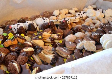 Christmas sweets and cookies in white box - Shutterstock ID 237839113