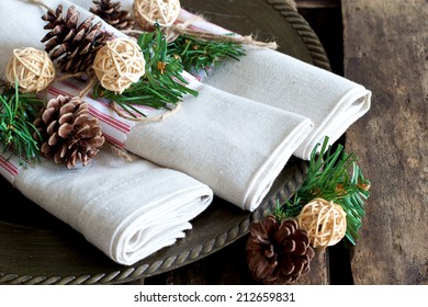 Christmas Table Place Setting