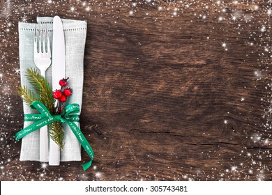 Christmas Table Place Setting