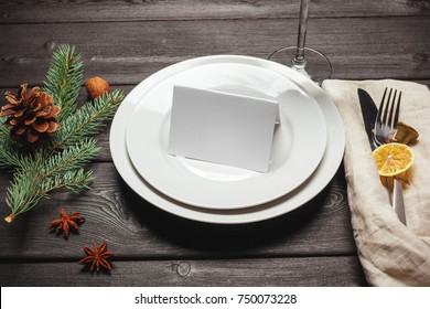 Christmas Table Place Setting