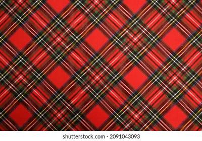 Christmas Tartan Plaid Seamless Design Checkered plaid. Cloth Pattern background of Scottish style. new year textile decorations. Red, Green white Black top view. empty tablecloth table cloth texture - Powered by Shutterstock