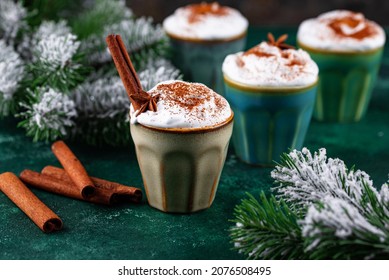 Christmas Tom And Jerry Cocktail Or Egg Nog With Whipped Cream