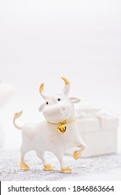 Christmas toy Bull symbol of the new year 2021 