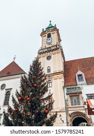 Christmas Tree Of The Bratislava City, Slovakia