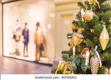 Christmas Tree Decoration In Shopping Mall