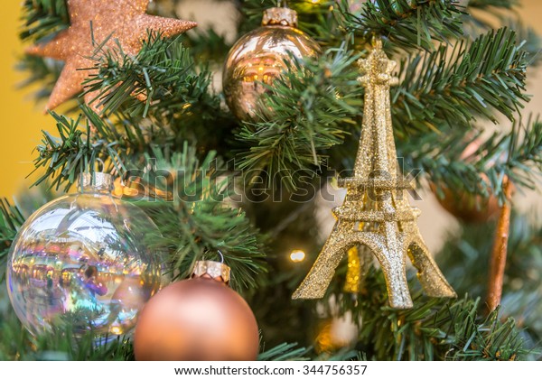 Christmas Tree Decoration Vintage French Style Stock Photo Edit