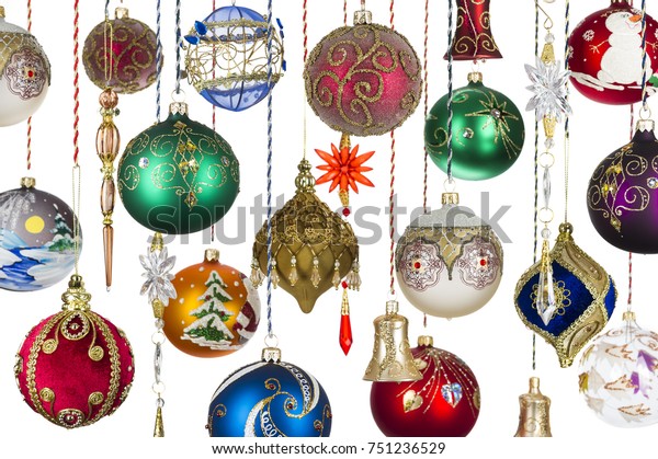 Christmas Tree Decorations Xmas Balls Bells Stock Photo Edit Now