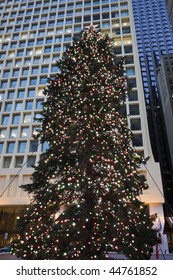 Christmas Tree In Downtown Chicago