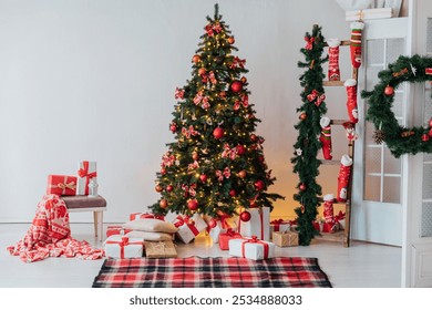 Christmas Tree with Gifts and Toys Decor for New Year - Powered by Shutterstock