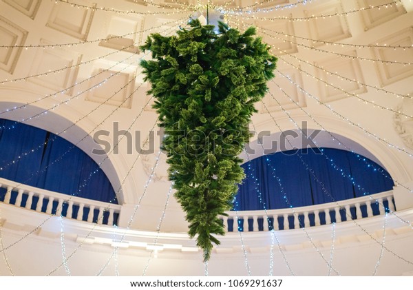 Christmas Tree Hanging Upside Down On Stock Photo Edit Now