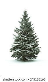 Christmas Tree - Isolated over White background 