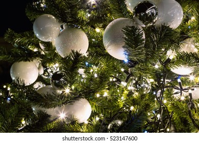 Christmas Tree Light Up Ceremony At Christmas Time, Prague, Czech Republic.