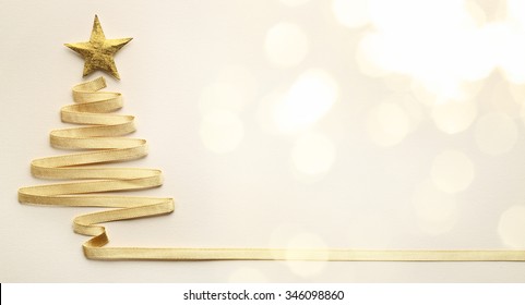 Christmas Tree Made From Ribbon