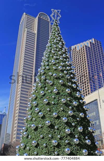 Christmas Tree Main Street Garden Park Stock Photo Edit Now