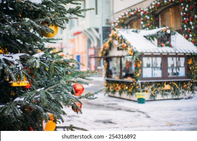 Christmas tree and market, Moscow