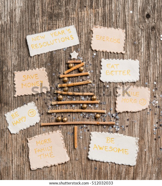 Christmas Tree New Year Resolutions On Stock Photo 512032033 Shutterstock