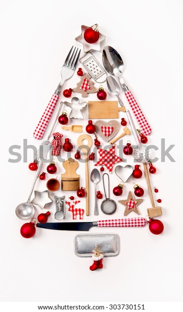 Christmas Tree Old Antique Miniatures Red Stock Photo Edit Now
