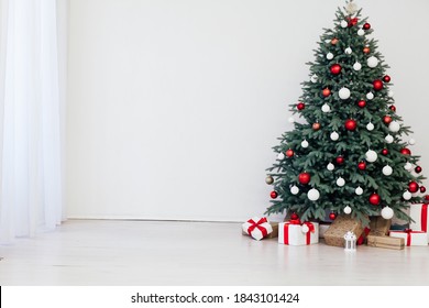Christmas tree pine decor presents new year home winter intrerier