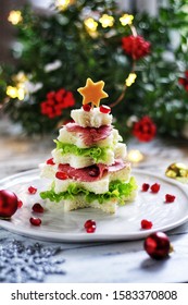 Christmas Tree Sandwich - Christmas Party Food Idea