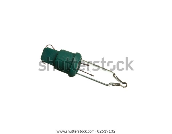 Stock photo of a replacement bulb for christmas tree lighting set isolated against white background