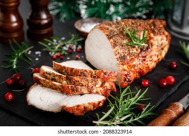 Christmas Turkey Ham Roasted For Festive Dinner