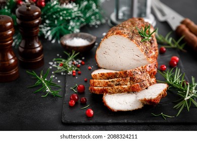 Christmas Turkey Ham Roasted For Festive Dinner