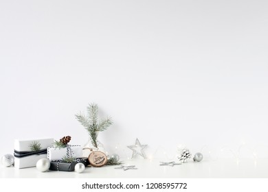 Christmas Wall Mock-up. Write On The Wall. Scandinavian Style. Wall Art.