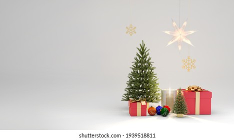 Christmas Wallpaper With Tree And Gifts