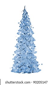 Christmas Water Tree Isolated On White