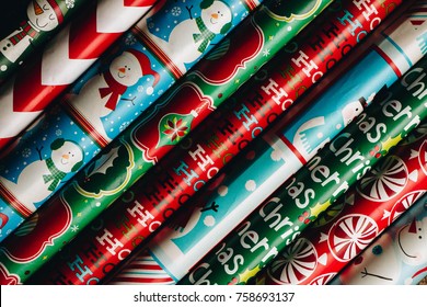 Christmas Wrapping Paper Rolls