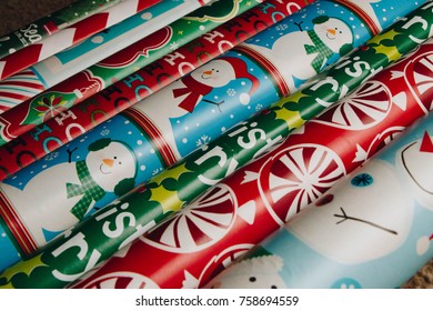 Christmas Wrapping Paper Rolls