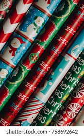 Christmas Wrapping Paper Rolls Diagonal