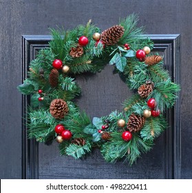 Christmas Wreath Decoration at Black Door - Powered by Shutterstock