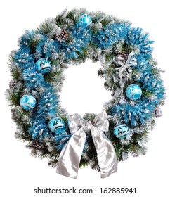 Christmas Wreath Isolated On White Background