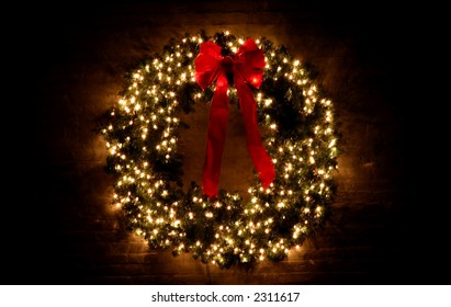Christmas Wreath With Lights