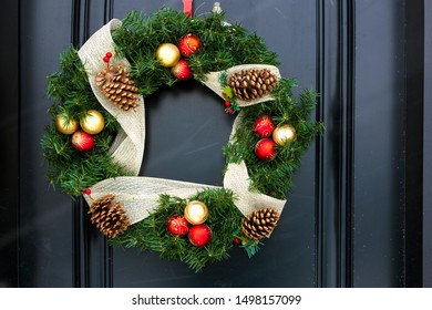 Hanging Wreath On Door Images Stock Photos Vectors