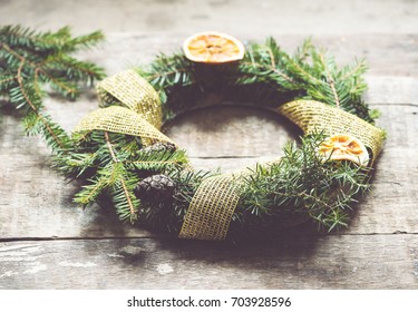 Christmas Wreath/toned Photo