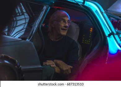 Christopher Lloyd And DeLorean At London Film And Comic Con 2017