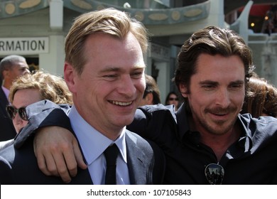 Christopher Nolan, Christian Bale At The Christopher Nolan Hand And Footprint Ceremony, Chinese Theater, Hollywood, CA 07-07-12