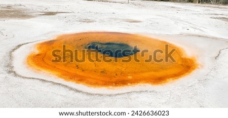 chromatic pool at upper geyser basin near Old faithful in Yellowstone national Park Wyoming 