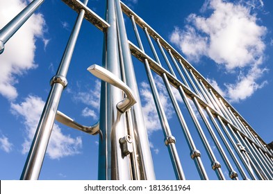 Chrome Fence Gate. Chromium Stainless Steel Fence