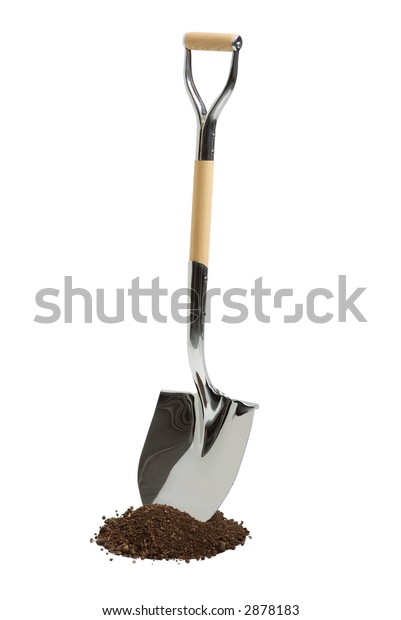 Chrome Ground Breaking Shovel Stock Photo (Edit Now) 2878183