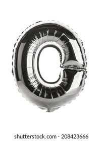 Chrome Silver Balloon Font Part Of Full Set Upper Case Letters,O